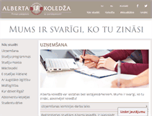 Tablet Screenshot of alberta-koledza.lv